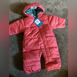 NWT Pink Columbia Baby Girl 0-3 Months Snowsuit Fleece